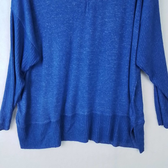 Per Se Womens Sweater 3X Blue Long Sleeve Knit Top Relax Fit Scoop Neck‎ Ribbed - Picture 5 of 12
